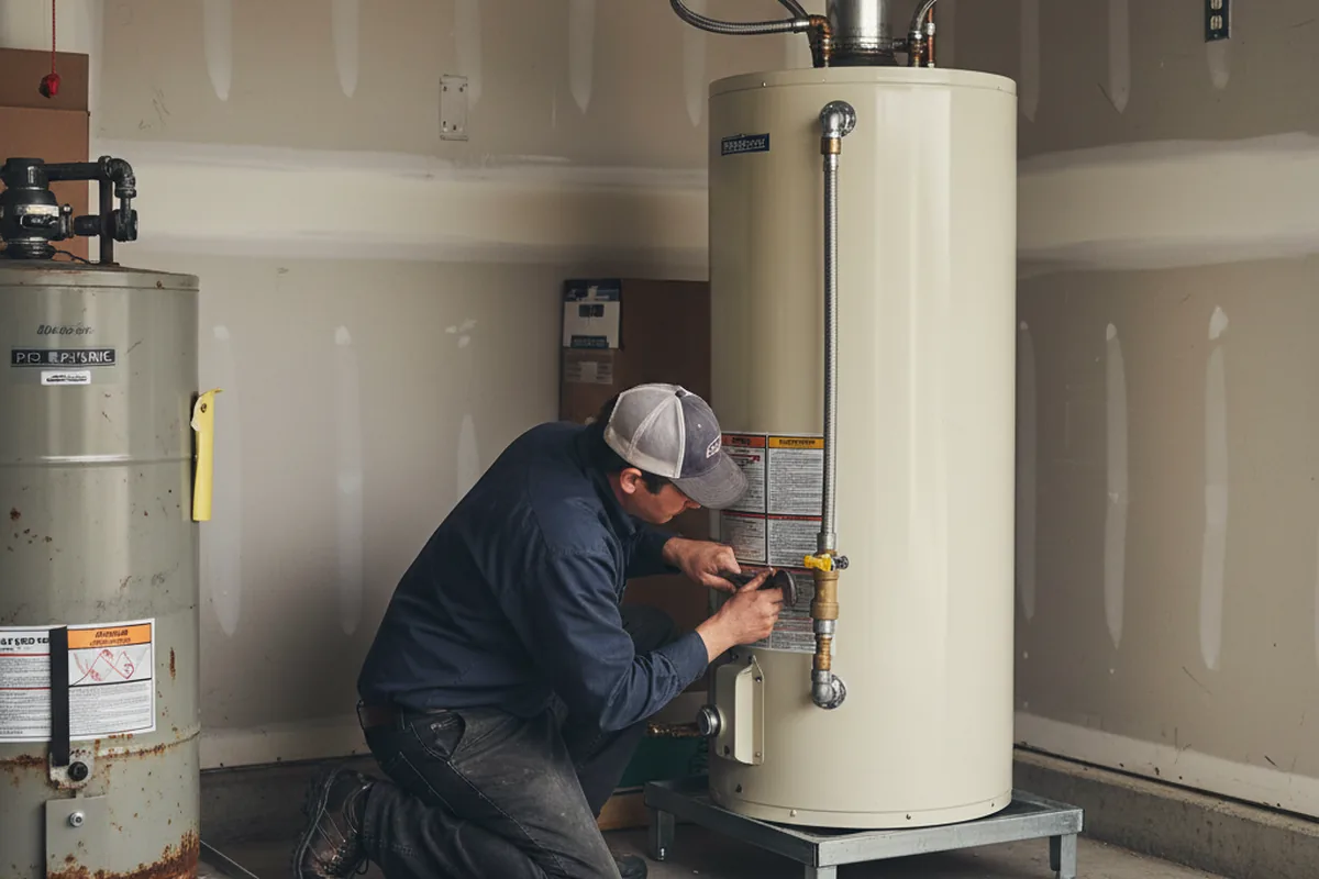 Water heater and shutoff valve replacement in Garnett