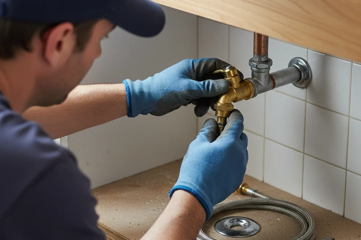 Shutoff valve and fitting work during Emergency Plumbing in Garnett